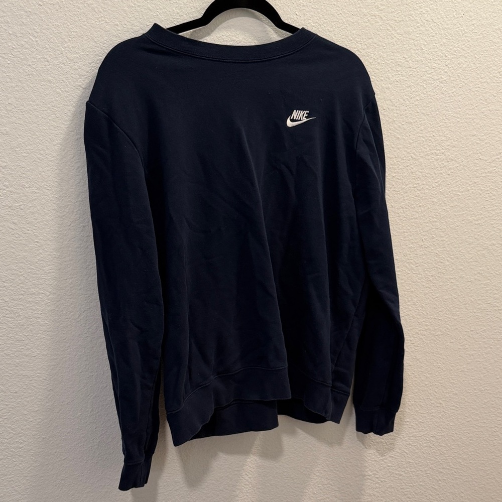 Nike Crewneck Sweatshirt in Navy with White Logo